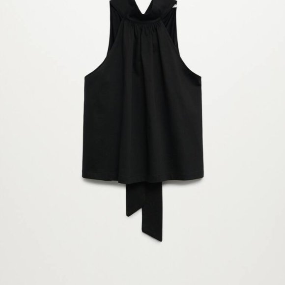 NWOT Mango Halter Neck Top, Black, S - Picture 5 of 9